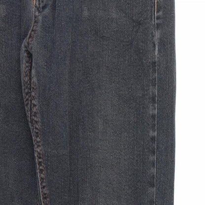 chickster Womens Black  Cotton Straight Jeans Size 12 L27 in Regular