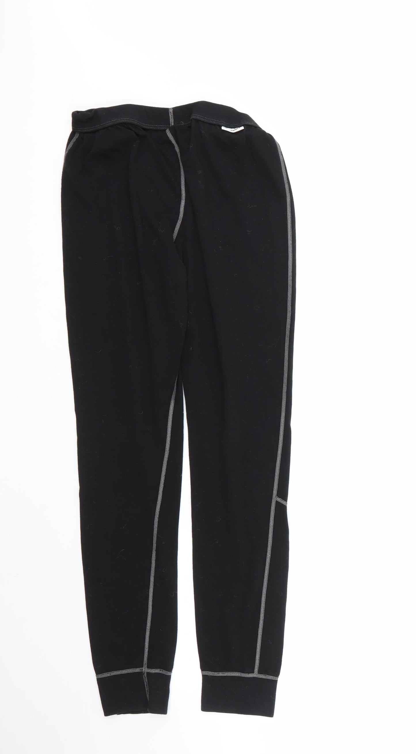 fristads Womens Black Geometric 100% Polyester Cropped Leggings Size M L27 in