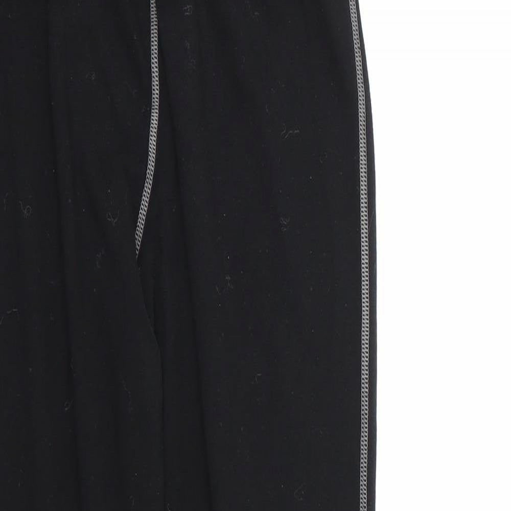 fristads Womens Black Geometric 100% Polyester Cropped Leggings Size M L27 in