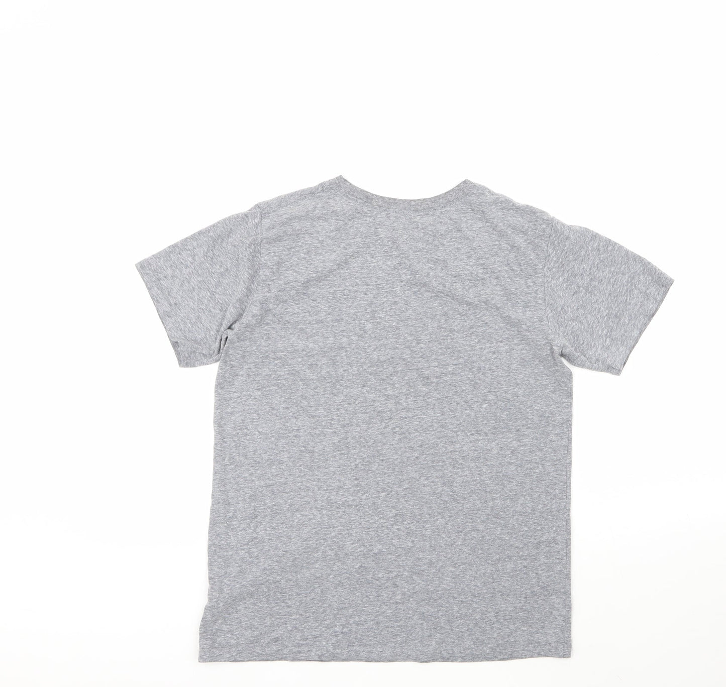 the children's place Girls Grey Geometric Cotton Basic T-Shirt Size 14 Years Round Neck