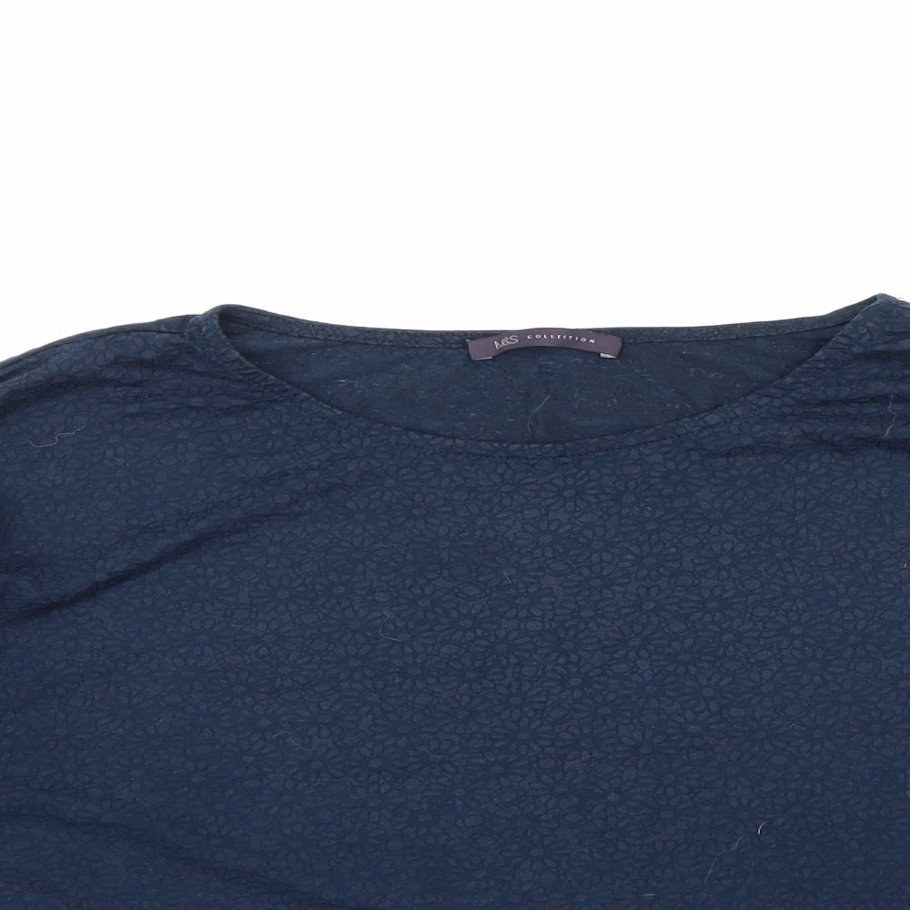 Womens UK Size 14 Marks and Spencer Blue Pullover Jumper