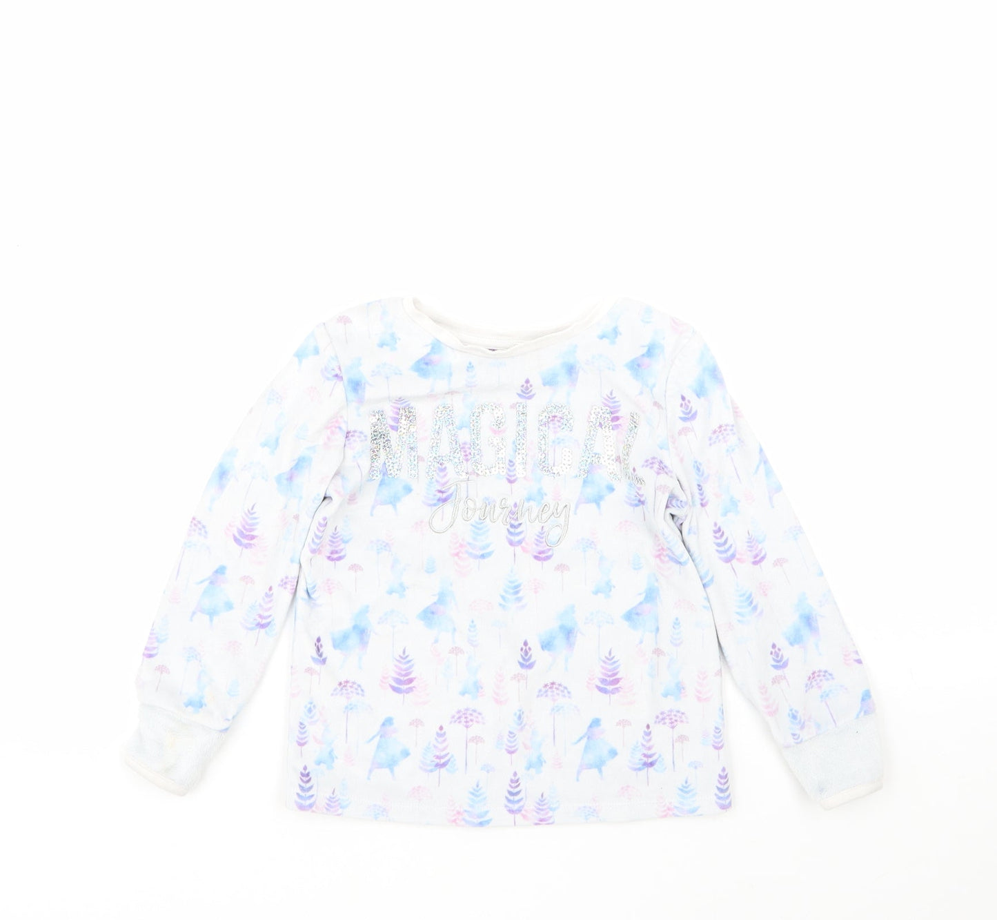 George Girls Multicoloured Geometric Polyester Top Pyjama Top Size 4-5 Years