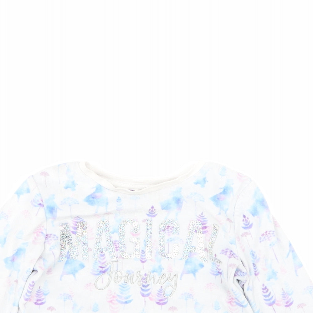 George Girls Multicoloured Geometric Polyester Top Pyjama Top Size 4-5 Years