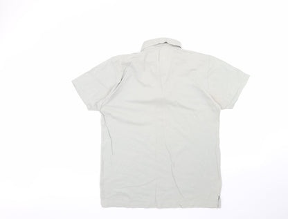 Cotton Traders Mens Green  100% Cotton  Polo Size M Cowl Neck