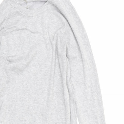 Mamalicious Womens Grey  Viscose Jumper Dress  Size L  Round Neck
