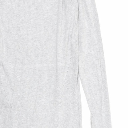 Mamalicious Womens Grey  Viscose Jumper Dress  Size L  Round Neck