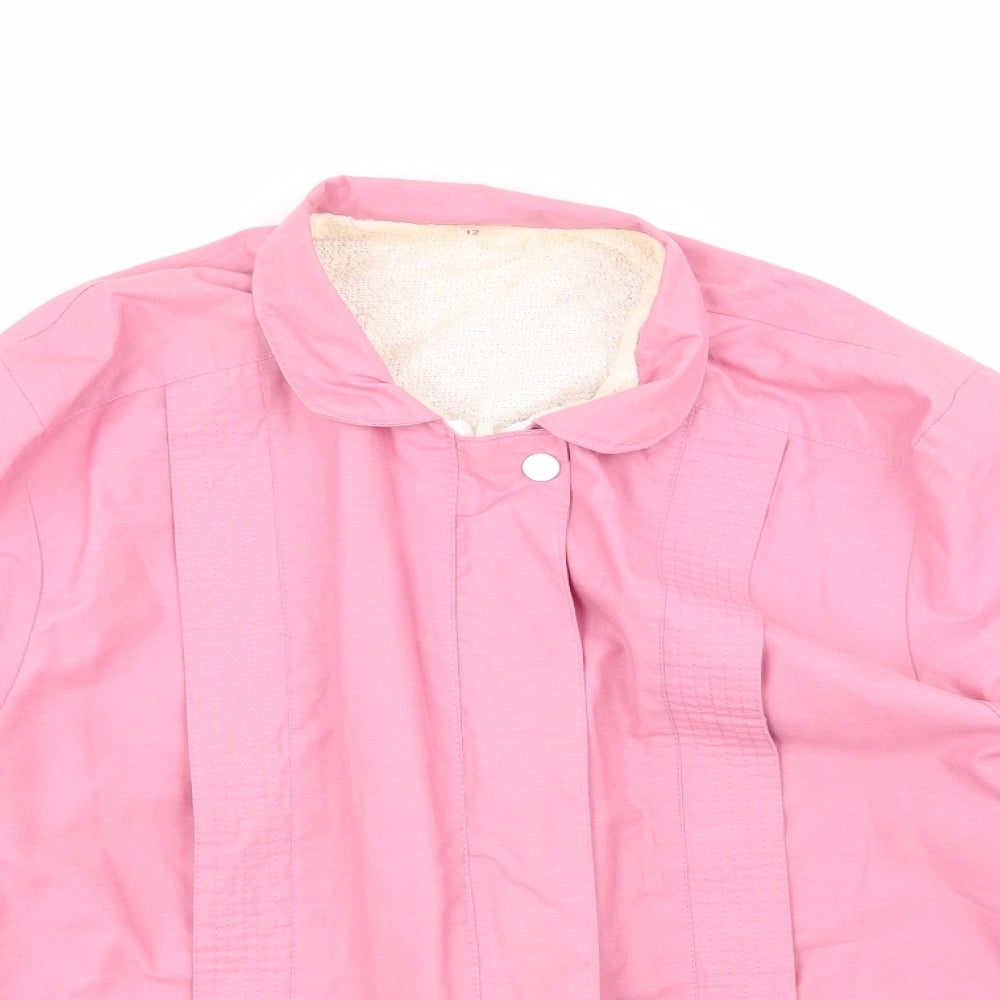 Womens UK Size 12 Preworn Pink Rain Coat