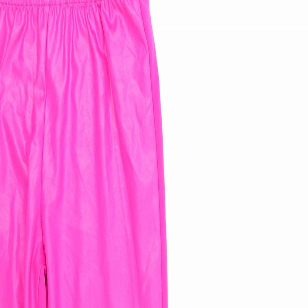 Girls Pink  100% Polyester Cropped Trousers Size 7-8 Years  Regular