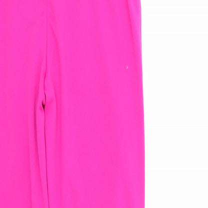 Girls Pink  100% Polyester Cropped Trousers Size 7-8 Years  Regular