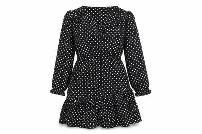 Matalan Womens Multicoloured Polka Dot Polyester Fit & Flare  Size 10  V-Neck