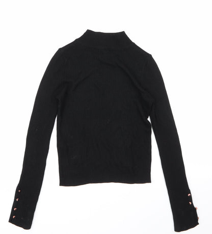 Womens UK Size 10 Topshop Black Pullover Jumper