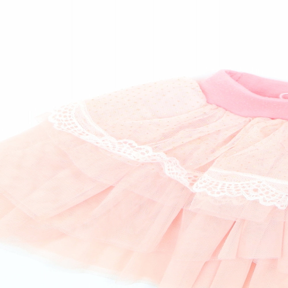 Preworn  Pink  100% Viscose Flare Skirt