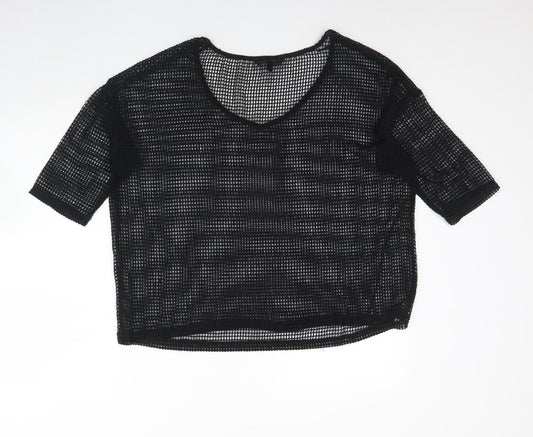 Womens UK Size 12 NEXT Black Basic Blouse