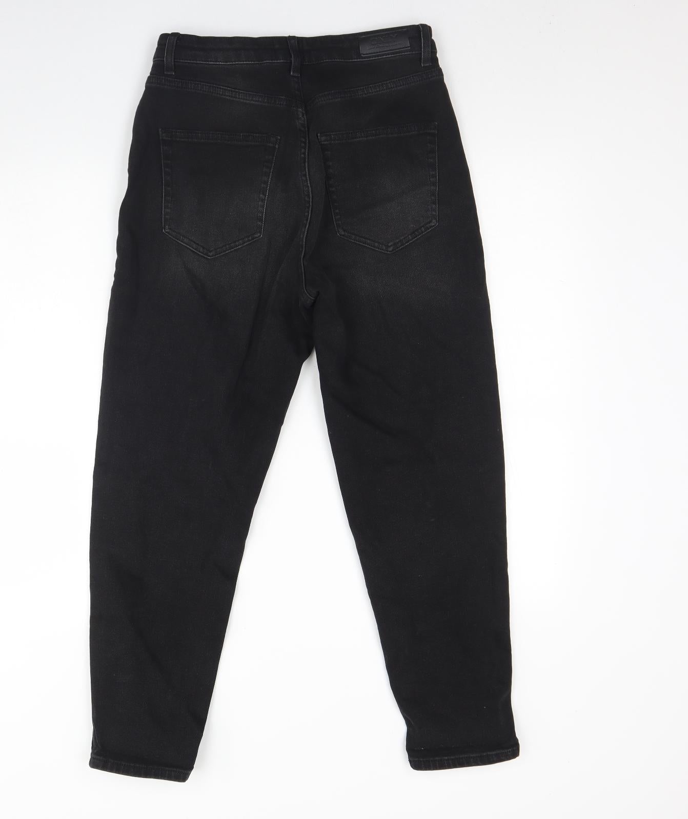 Only  Womens Black  Cotton Straight Jeans Size M L28 in Regular Button