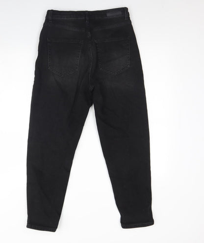 Only  Womens Black  Cotton Straight Jeans Size M L28 in Regular Button