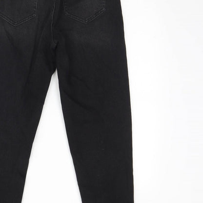 Only  Womens Black  Cotton Straight Jeans Size M L28 in Regular Button