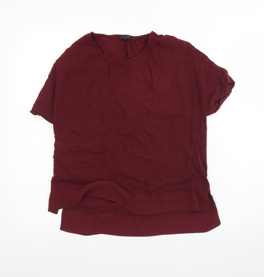 Womens UK Size 6 River Island Red Basic Blouse