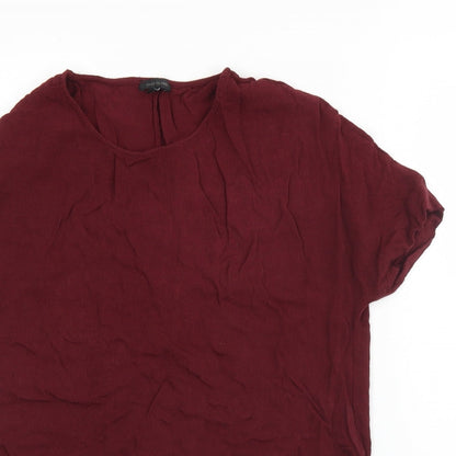 Womens UK Size 6 River Island Red Basic Blouse
