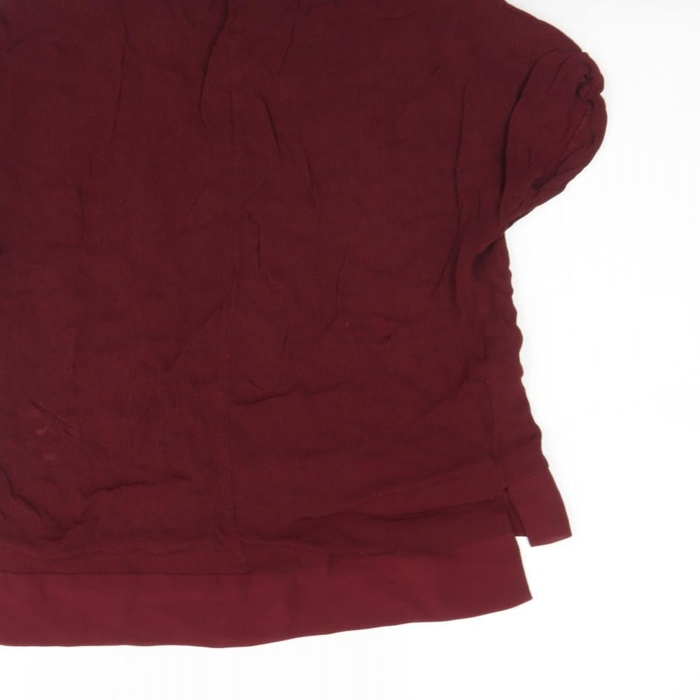 Womens UK Size 6 River Island Red Basic Blouse