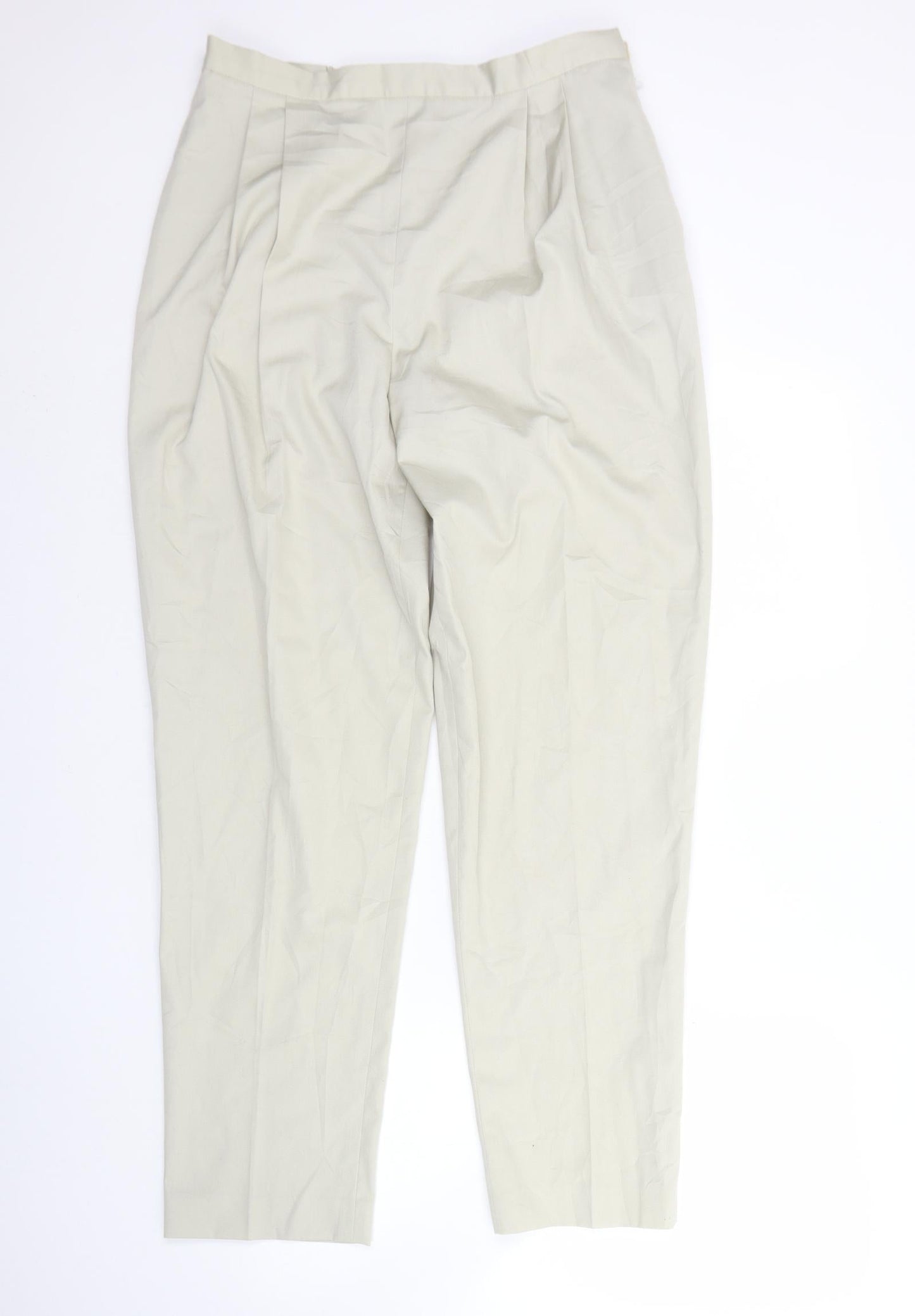 Elaine miller Womens Beige  Polyester Trousers  Size 32 in L32 in Regular Hook & Eye