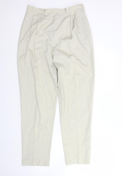 Elaine miller Womens Beige  Polyester Trousers  Size 32 in L32 in Regular Hook & Eye