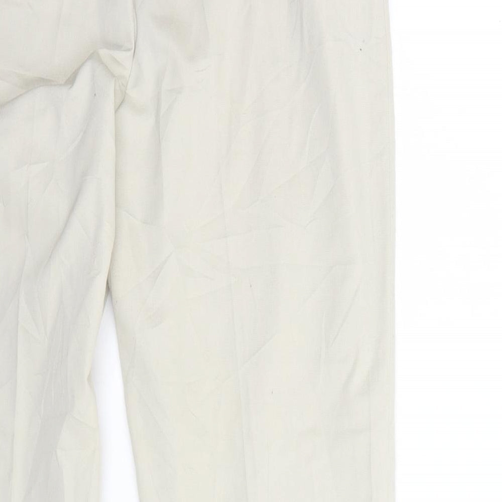 Elaine miller Womens Beige  Polyester Trousers  Size 32 in L32 in Regular Hook & Eye