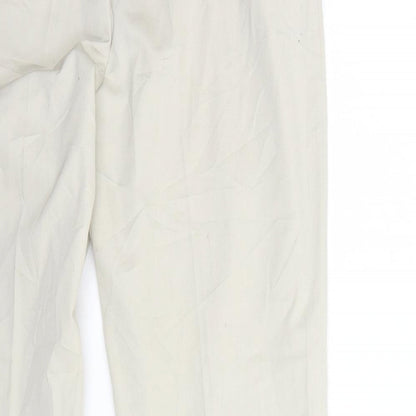 Elaine miller Womens Beige  Polyester Trousers  Size 32 in L32 in Regular Hook & Eye