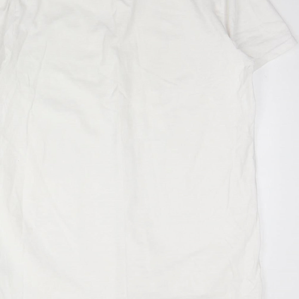 Mens UK Size XL Easy White  Button-Up Short Sleeve Casual Shirt