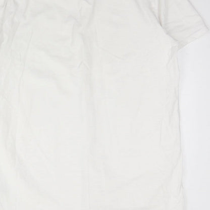 Mens UK Size XL Easy White  Button-Up Short Sleeve Casual Shirt