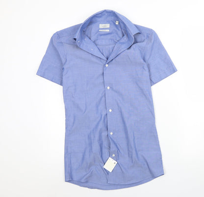 Mens UK Collar Size 14 NEXT Smart Blue  Dress Shirt