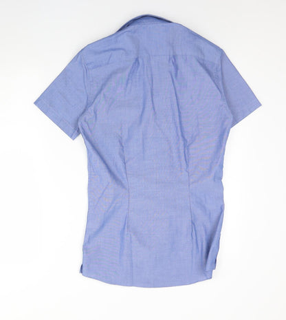 Mens UK Collar Size 14 NEXT Smart Blue  Dress Shirt