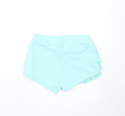 Matalan Girls Green  Cotton Hot Pants Shorts Size 4 Years  Regular