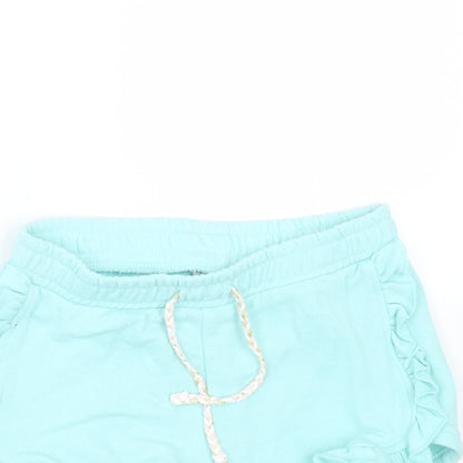 Matalan Girls Green  Cotton Hot Pants Shorts Size 4 Years  Regular