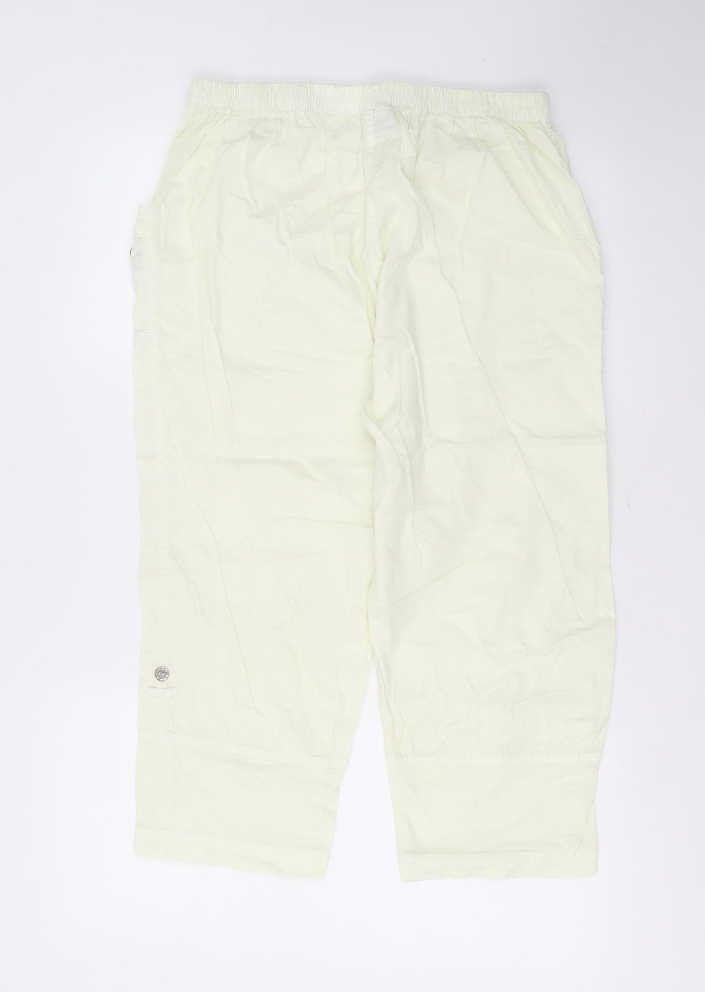 Womens UK Size 30 in Preworn Regular Fit Cropped Yellow Trousers