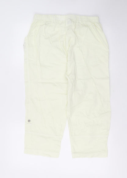 Womens UK Size 30 in Preworn Regular Fit Cropped Yellow Trousers