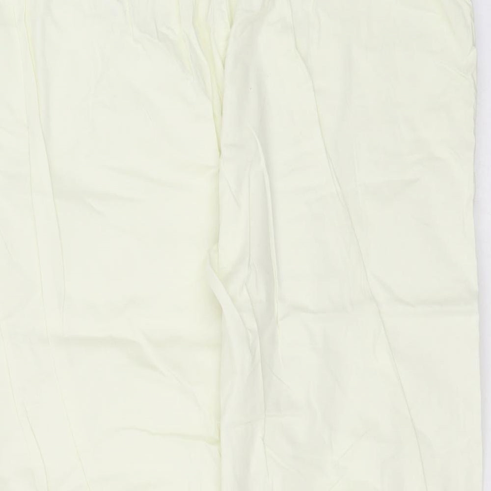 Womens UK Size 30 in Preworn Regular Fit Cropped Yellow Trousers