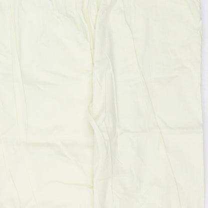 Womens UK Size 30 in Preworn Regular Fit Cropped Yellow Trousers