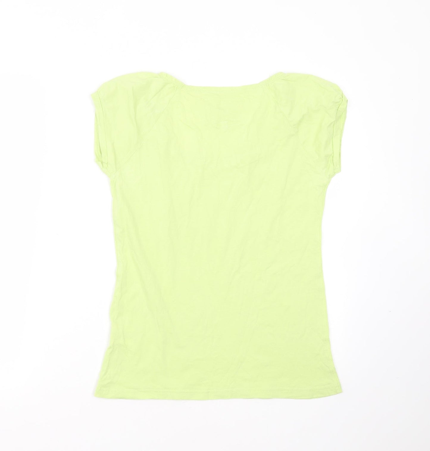 Womens UK Size 12 Internationale Green Basic T-Shirt