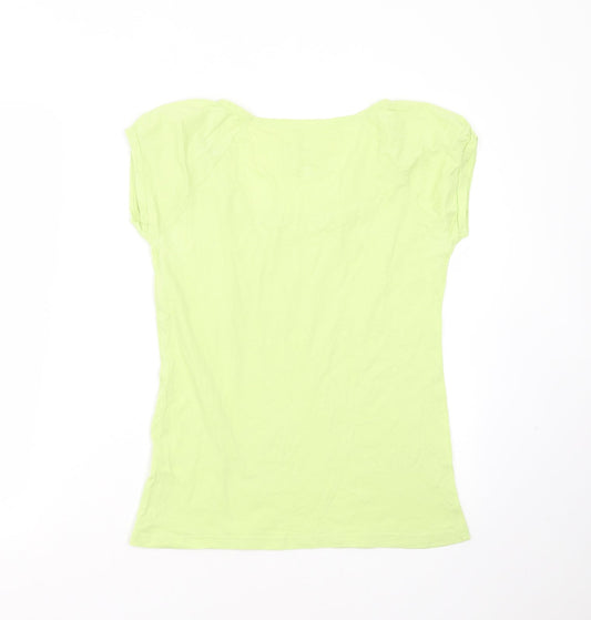 Womens UK Size 12 Internationale Green Basic T-Shirt