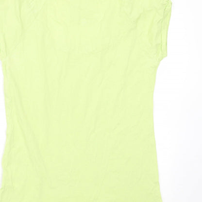 Womens UK Size 12 Internationale Green Basic T-Shirt