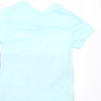 Primark Baby Green Colourblock Cotton Basic T-Shirt Size 18-24 Months Round Neck