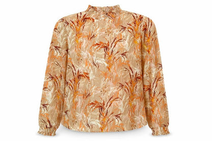Womens UK Size 10 VILA Brown Basic Blouse