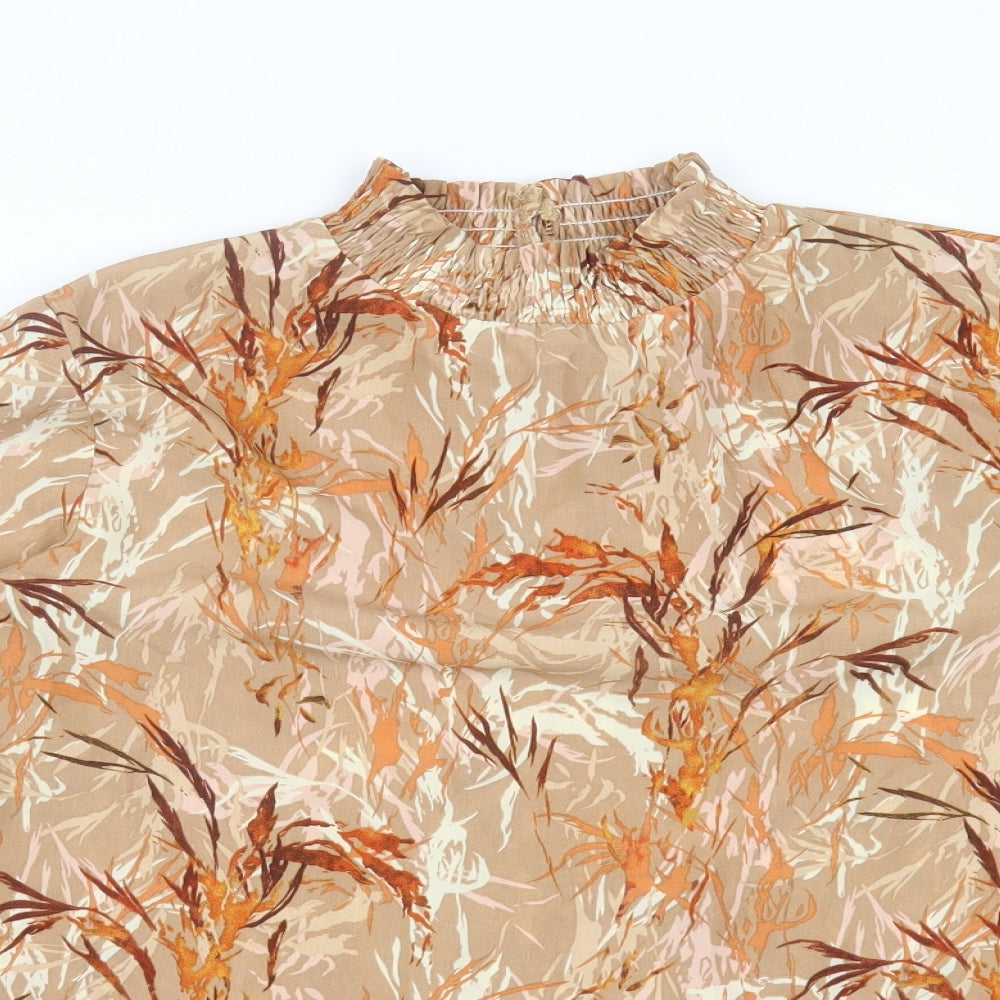 Womens UK Size 10 VILA Brown Basic Blouse