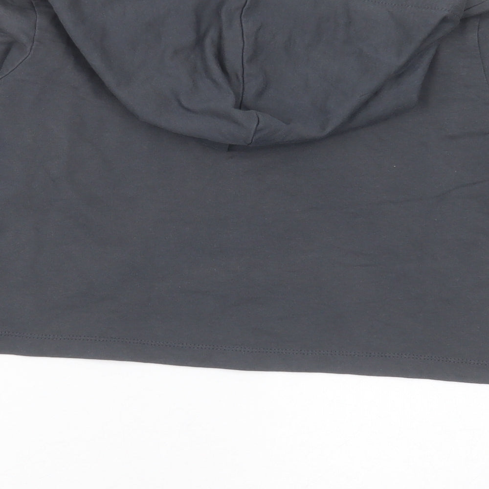 Select Girls Grey  Cotton Pullover Hoodie Size 14 Years   - new york