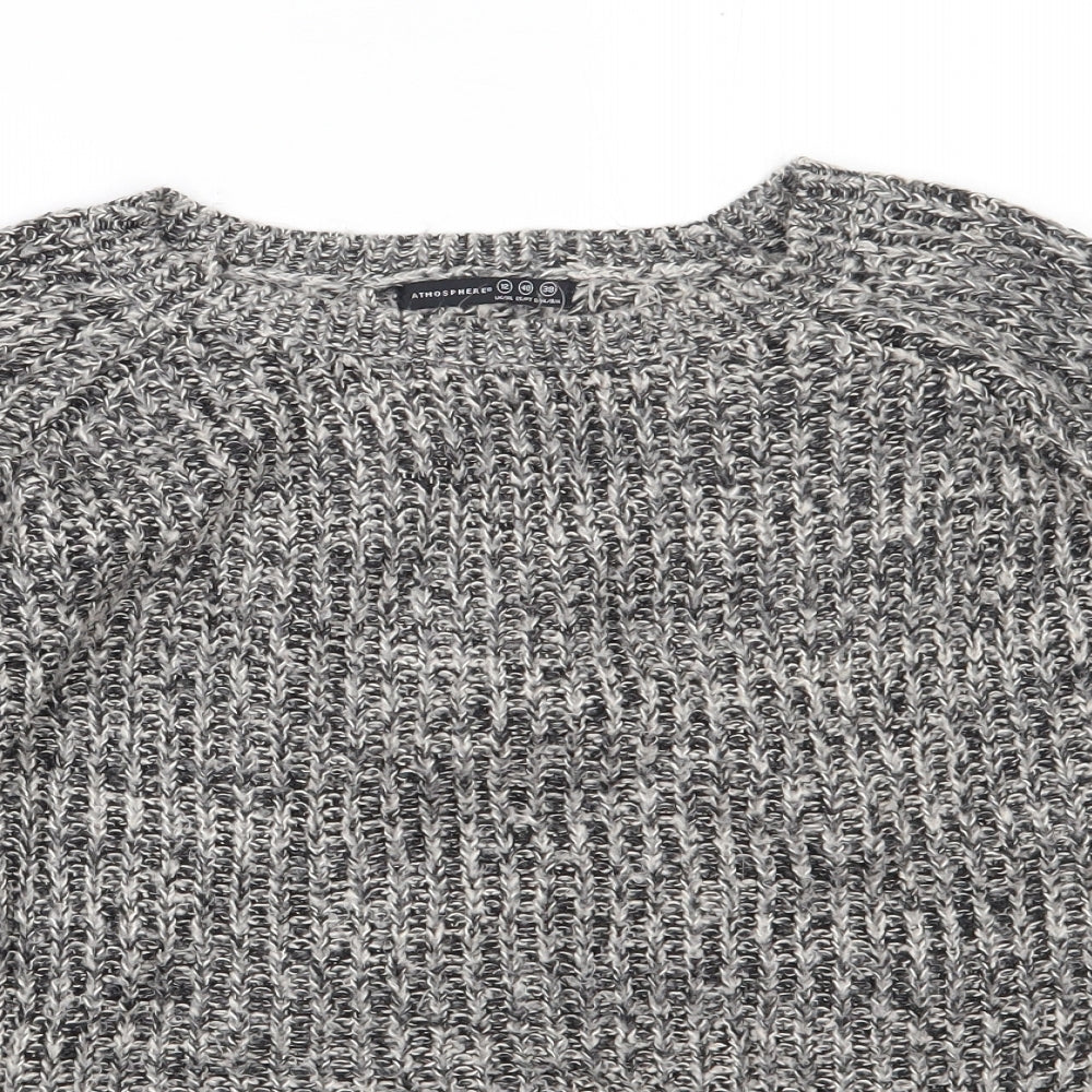 Primark Womens Black Crew Neck  Acrylic Pullover Jumper Size 12