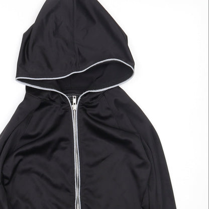 Leisure Club Boys Black  Polyester Full Zip Hoodie Size 9-10 Years  Zip
