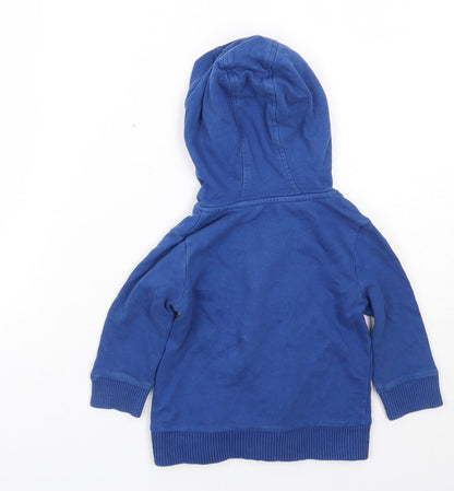 F&F Boys Blue  Cotton Full Zip Jumper Size 12-18 Months  Zip