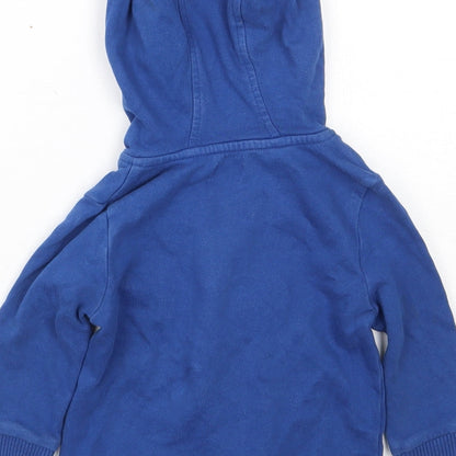 F&F Boys Blue  Cotton Full Zip Jumper Size 12-18 Months  Zip
