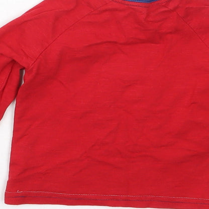 George Boys Red  Cotton Cami Pyjama Top Size 6-9 Months   - Disney Christmas