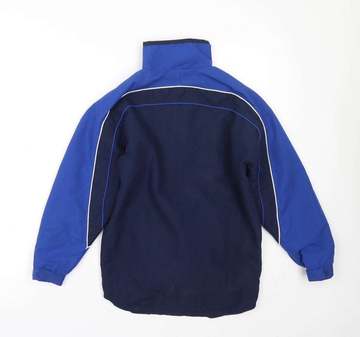 Back view of Banner Sport boys’ blue basic coat coat, size 9-10, years